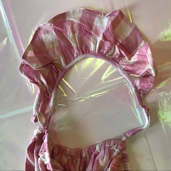 NWT ASOS pink gingham crop blouse🌸💗 - Picture 6 of 7